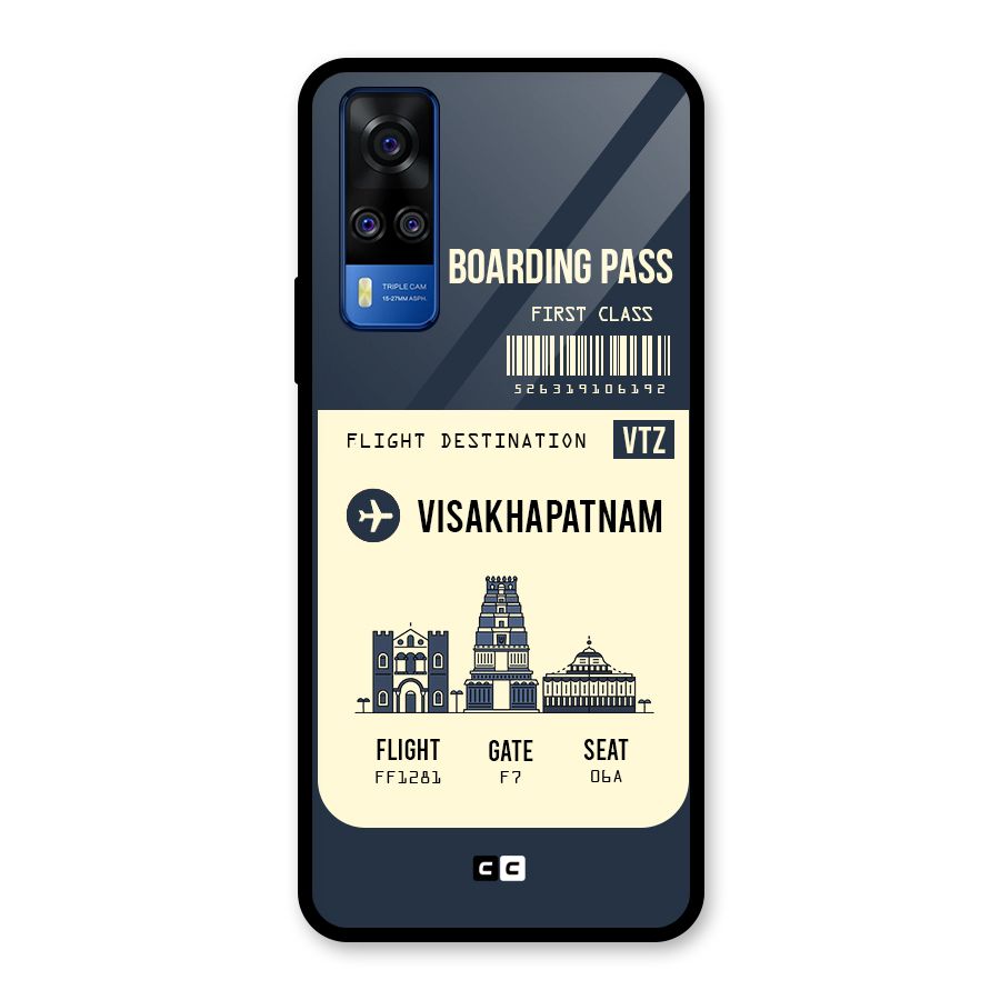 Vishakapatnam Boarding Pass Glass Back Case for Vivo Y31