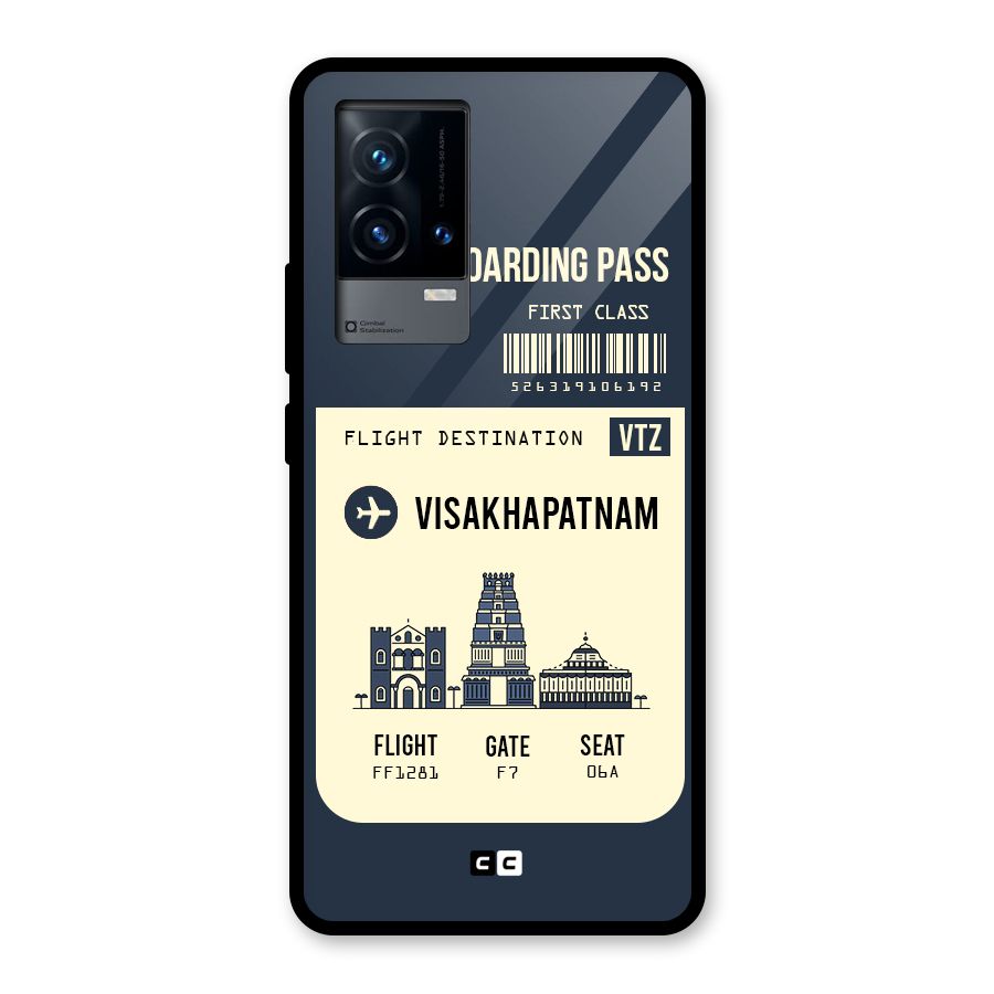 Vishakapatnam Boarding Pass Glass Back Case for iQOO 9 5G