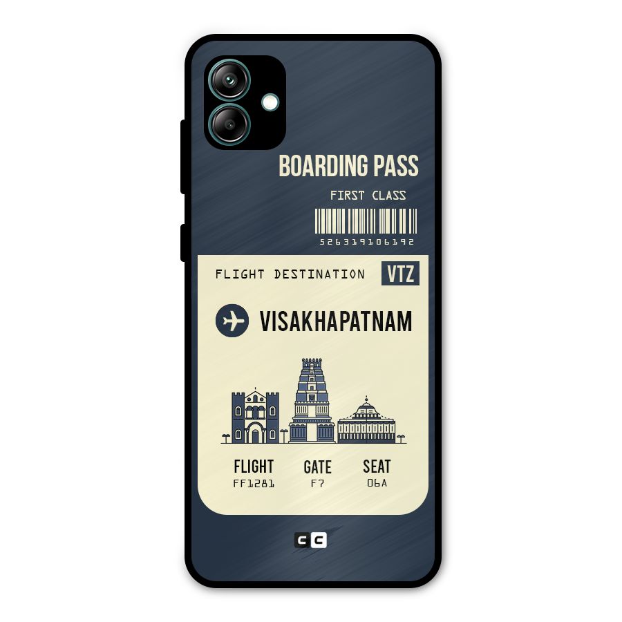 Vishakapatnam Boarding Pass Metal Back Case for Galaxy A04