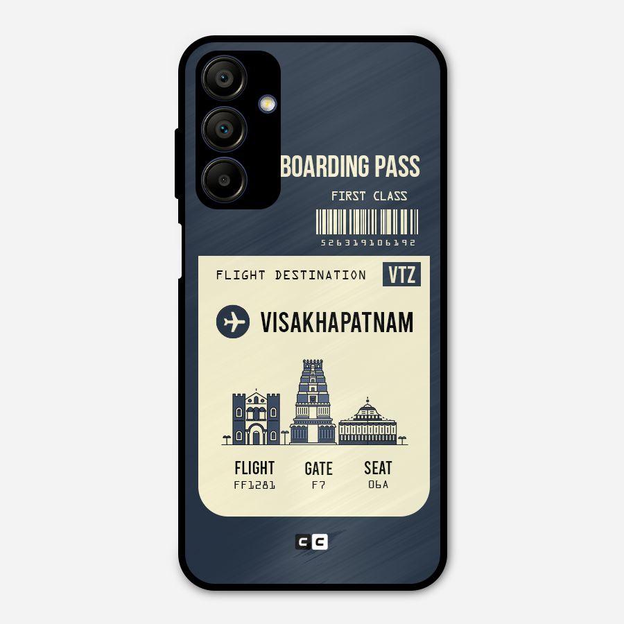 Vishakapatnam Boarding Pass Metal Back Case for Galaxy A15 5G