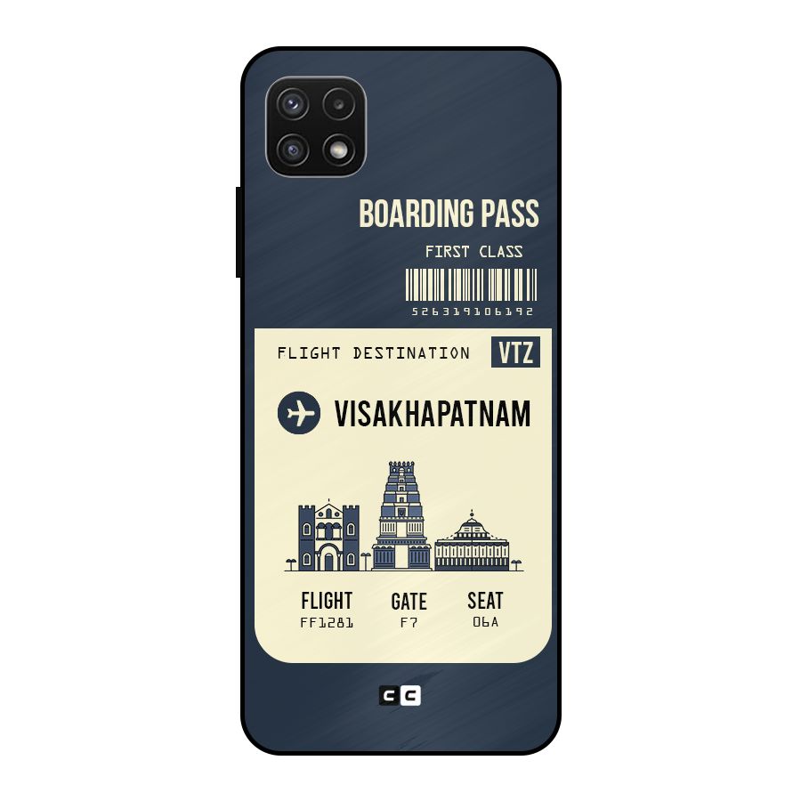 Vishakapatnam Boarding Pass Metal Back Case for Galaxy A22 5G