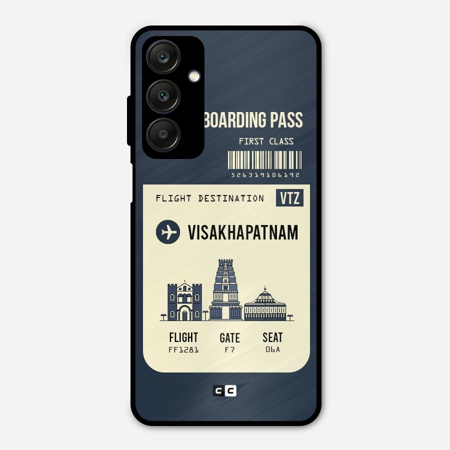 Vishakapatnam Boarding Pass Metal Back Case for Galaxy A25 5G