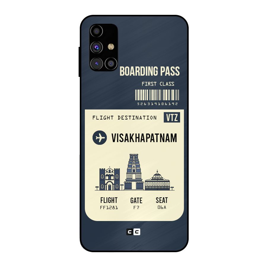 Vishakapatnam Boarding Pass Metal Back Case for Galaxy M31s