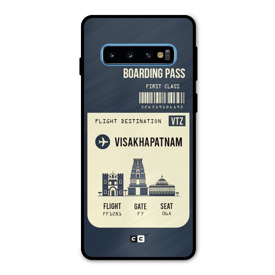 Vishakapatnam Boarding Pass Metal Back Case for Galaxy S10