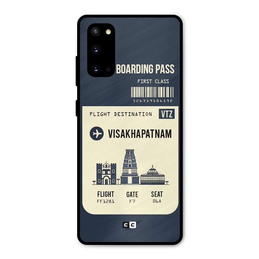 Vishakapatnam Boarding Pass Metal Back Case for Galaxy S20