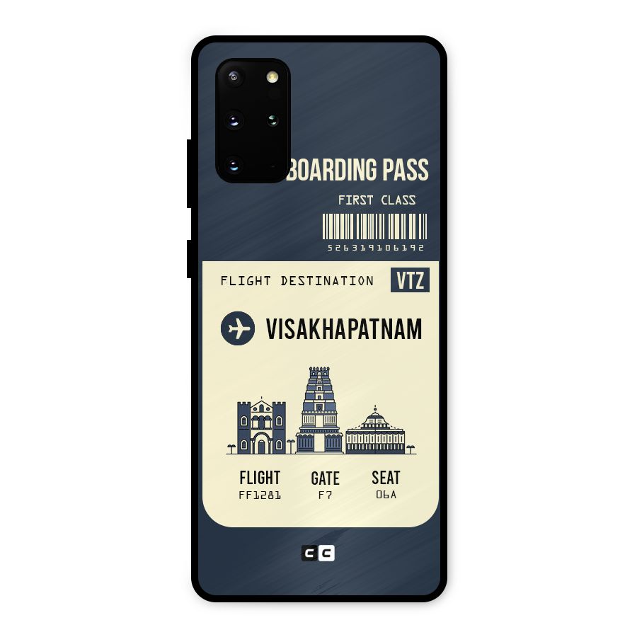 Vishakapatnam Boarding Pass Metal Back Case for Galaxy S20 Plus