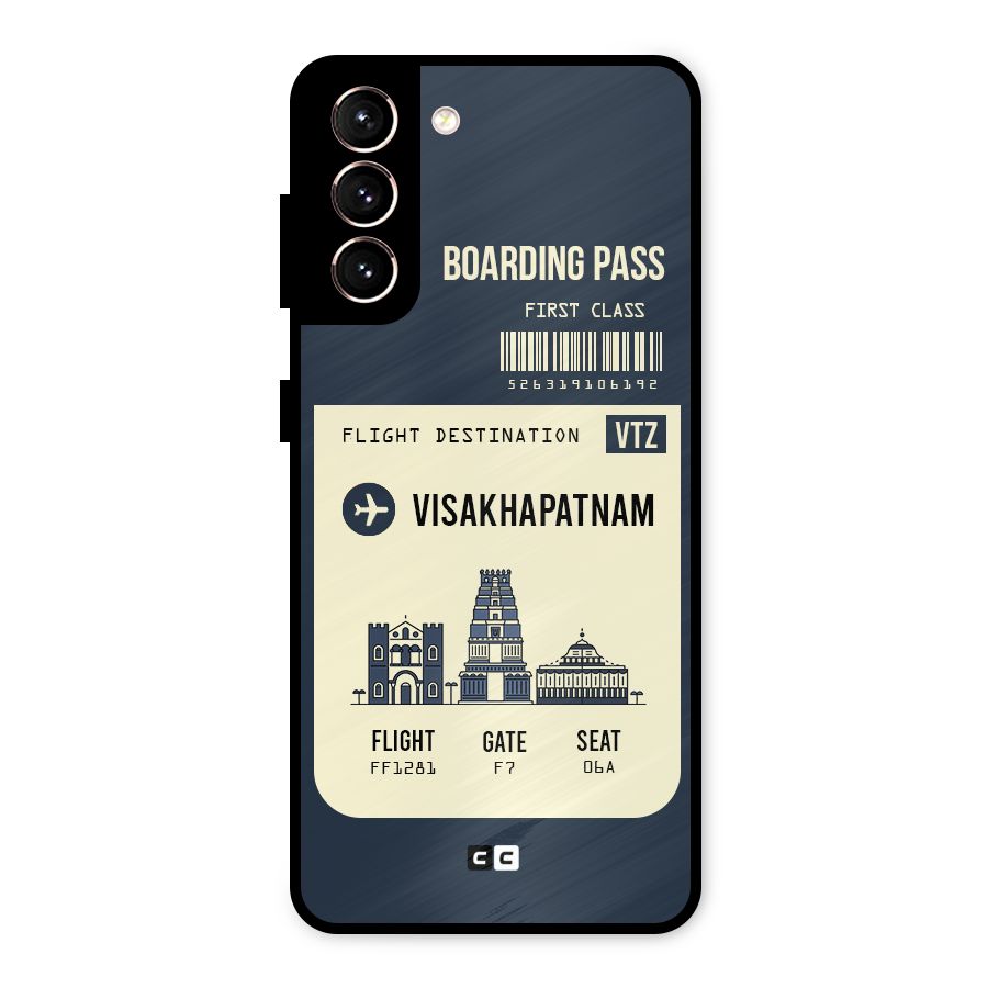 Vishakapatnam Boarding Pass Metal Back Case for Galaxy S21 5G