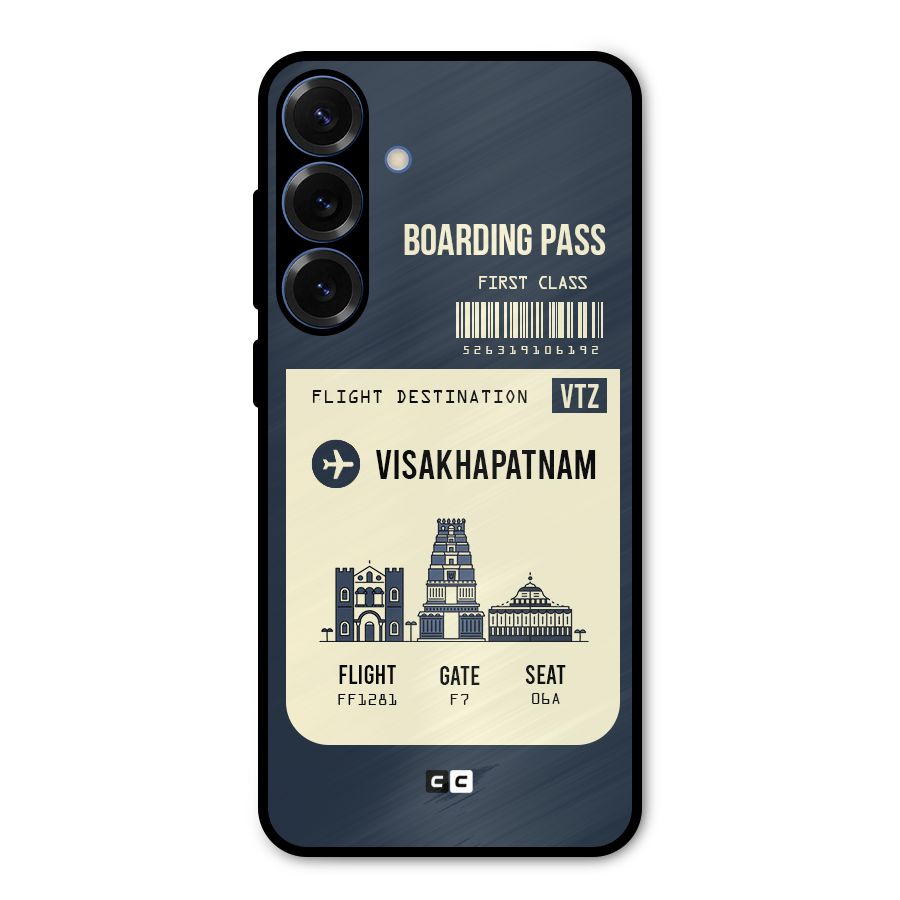 Vishakapatnam Boarding Pass Metal Back Case for Galaxy S25 Plus