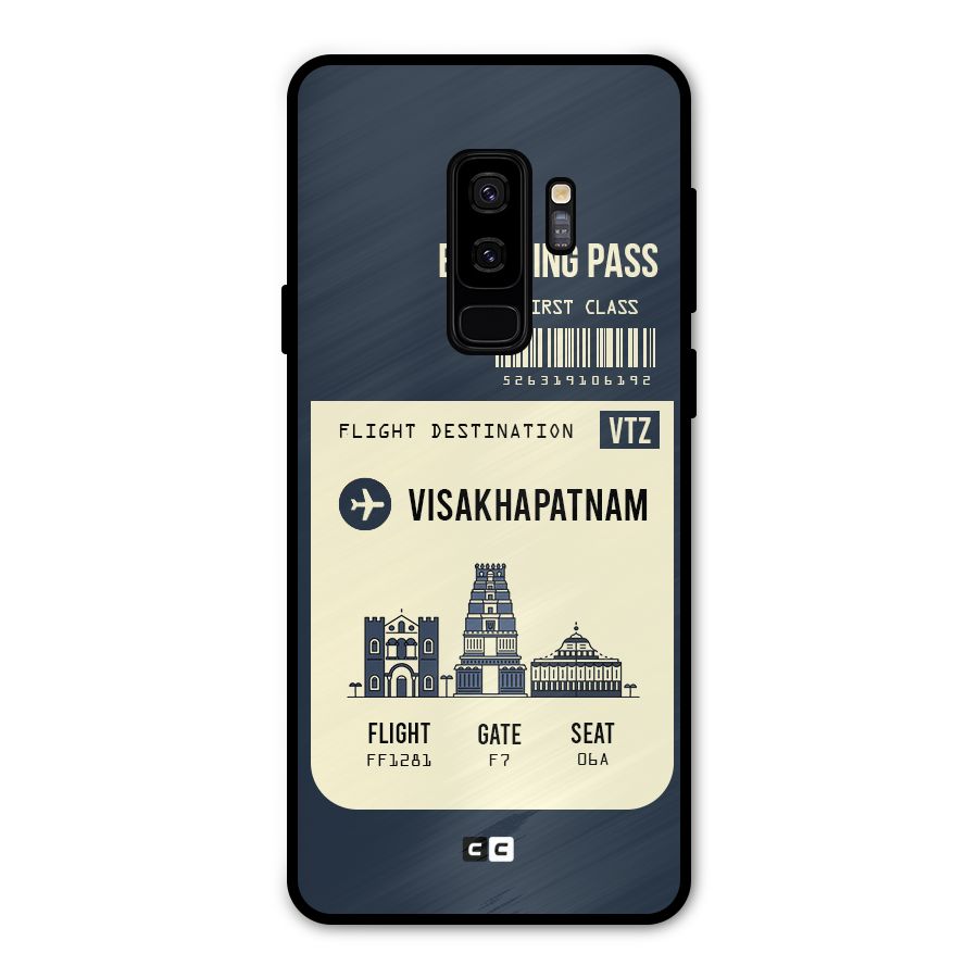 Vishakapatnam Boarding Pass Metal Back Case for Galaxy S9 Plus