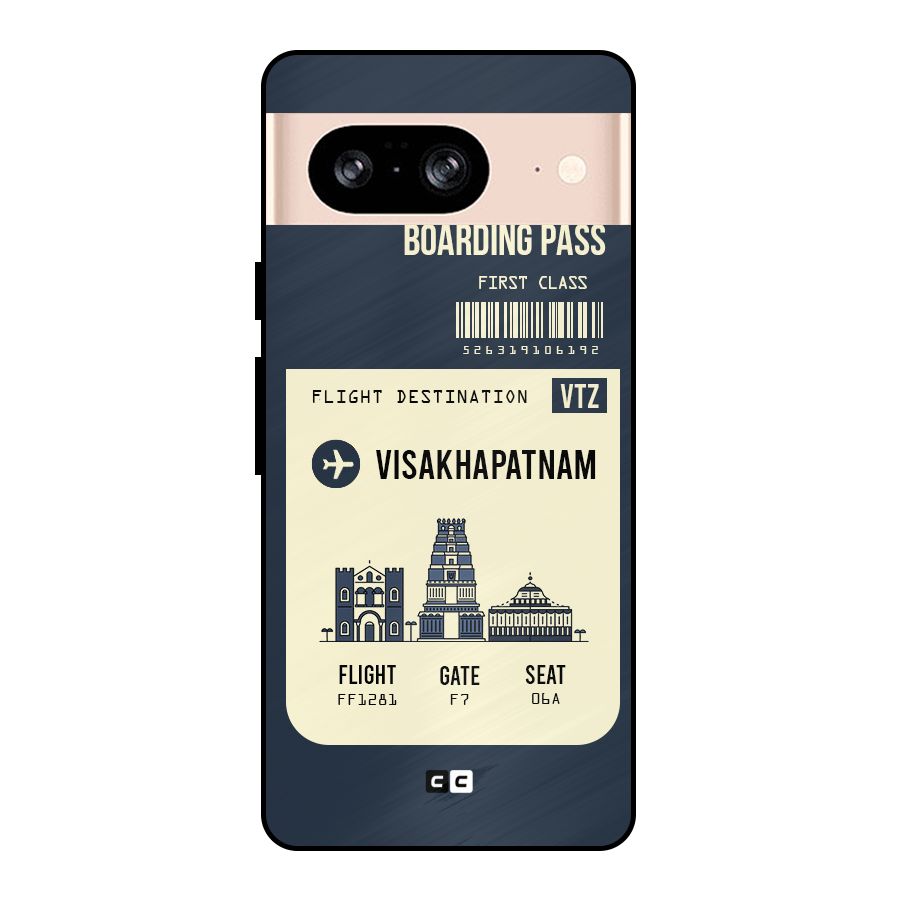 Vishakapatnam Boarding Pass Metal Back Case for Google Pixel 8