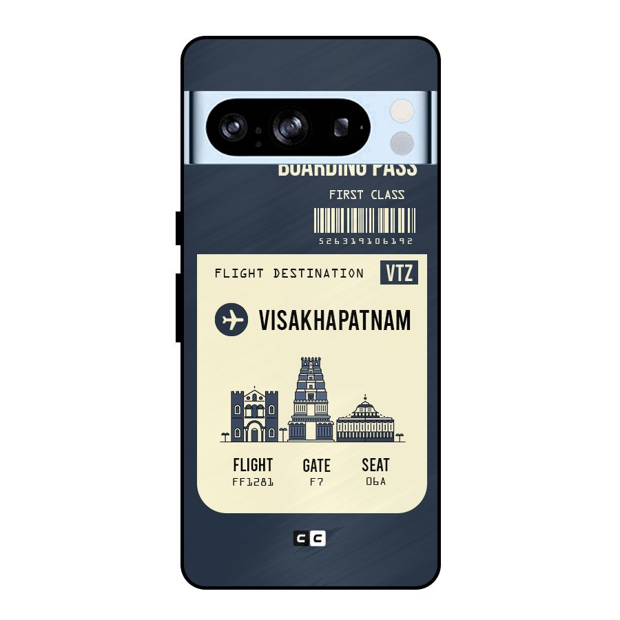 Vishakapatnam Boarding Pass Metal Back Case for Google Pixel 8 Pro