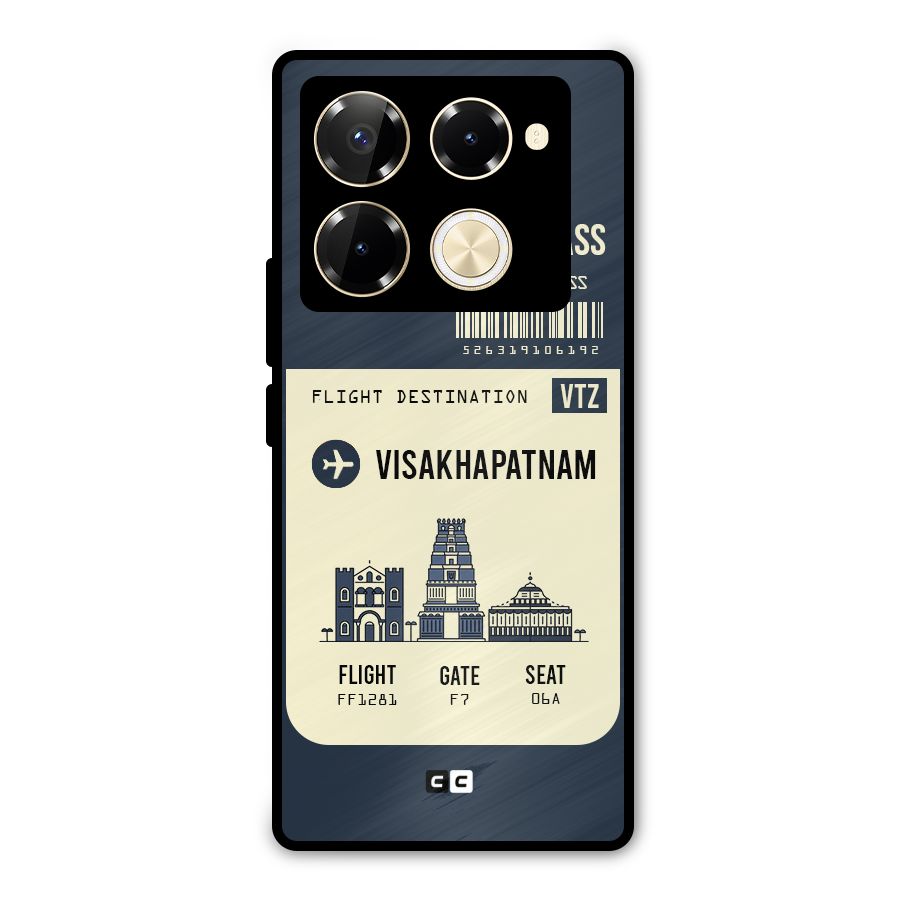 Vishakapatnam Boarding Pass Metal Back Case for Infinix Note 40 Pro Plus