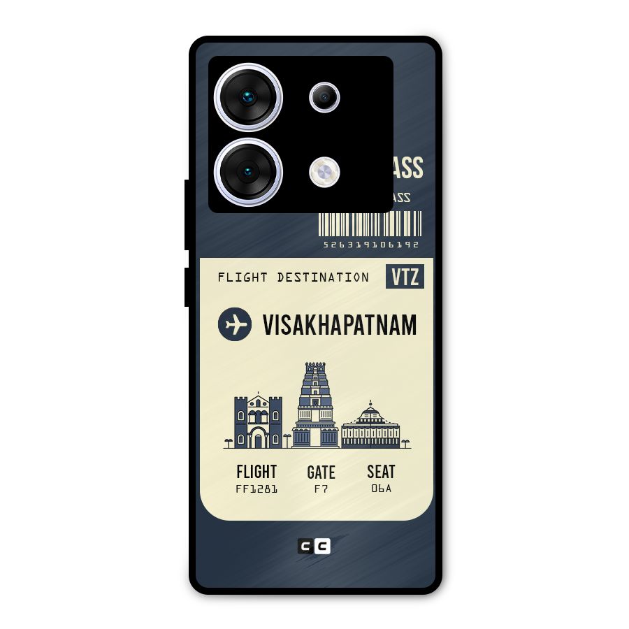 Vishakapatnam Boarding Pass Metal Back Case for Infinix Zero 30 5G