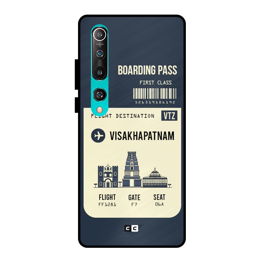 Vishakapatnam Boarding Pass Metal Back Case for Mi 10