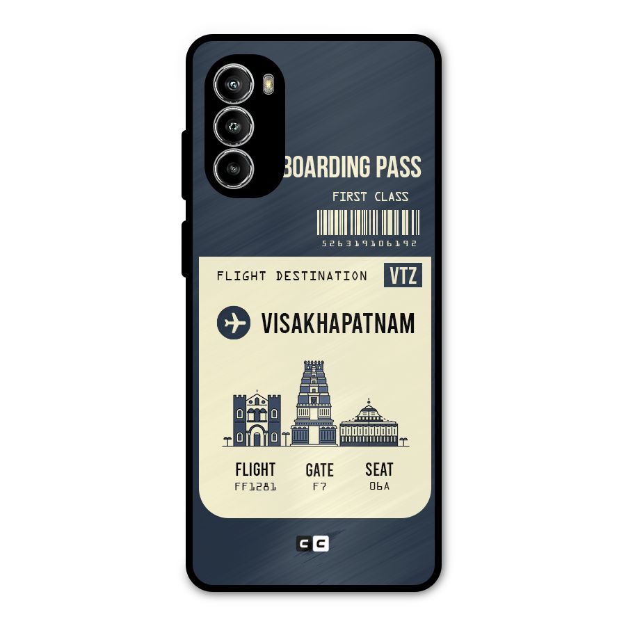Vishakapatnam Boarding Pass Metal Back Case for Moto G52