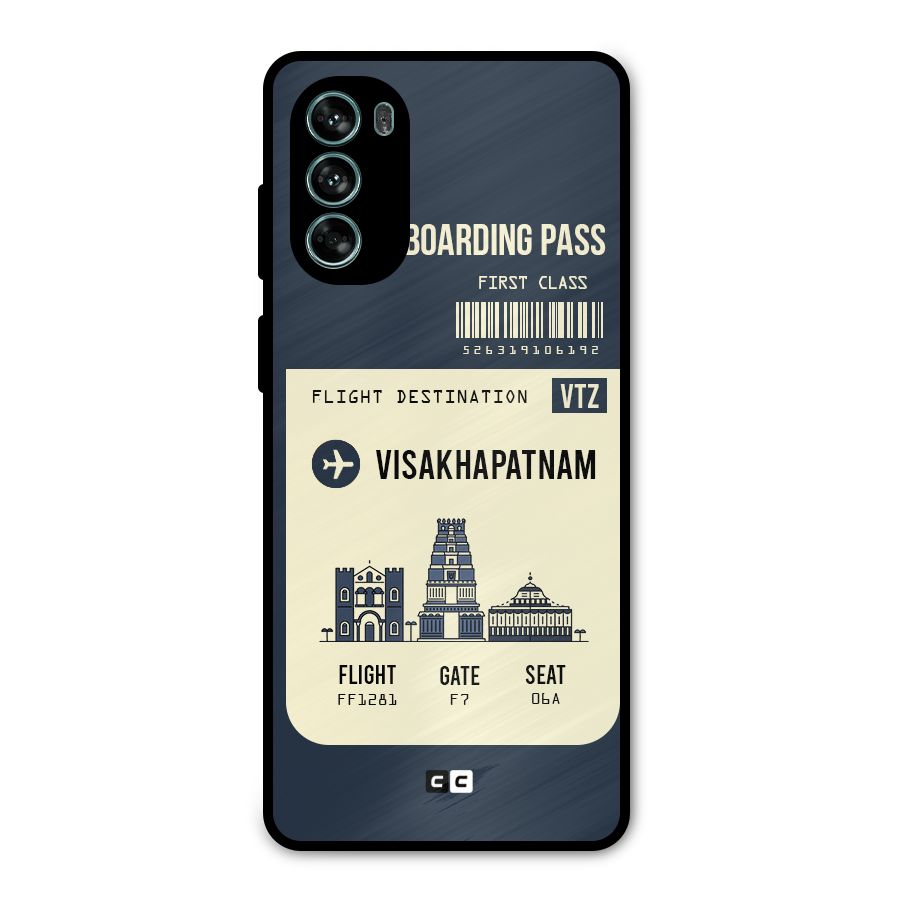 Vishakapatnam Boarding Pass Metal Back Case for Moto G62