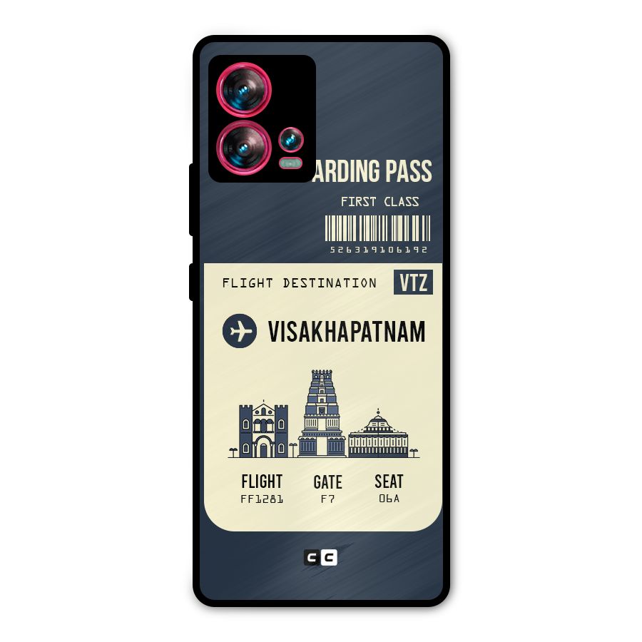 Vishakapatnam Boarding Pass Metal Back Case for Motorola Edge 30 Fusion