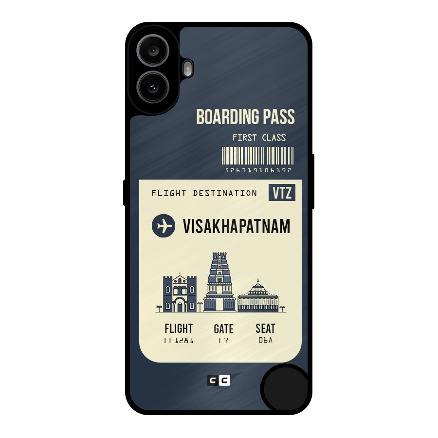 Vishakapatnam Boarding Pass Metal Back Case for Nothing CMF Phone 1