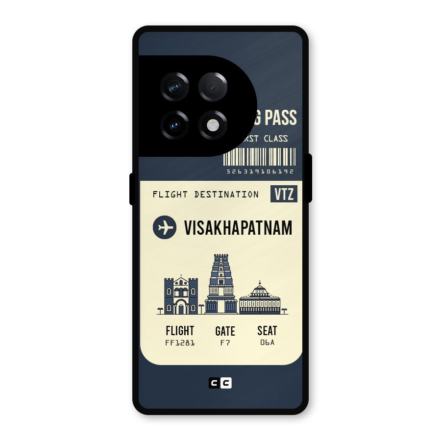 Vishakapatnam Boarding Pass Metal Back Case for OnePlus 11R