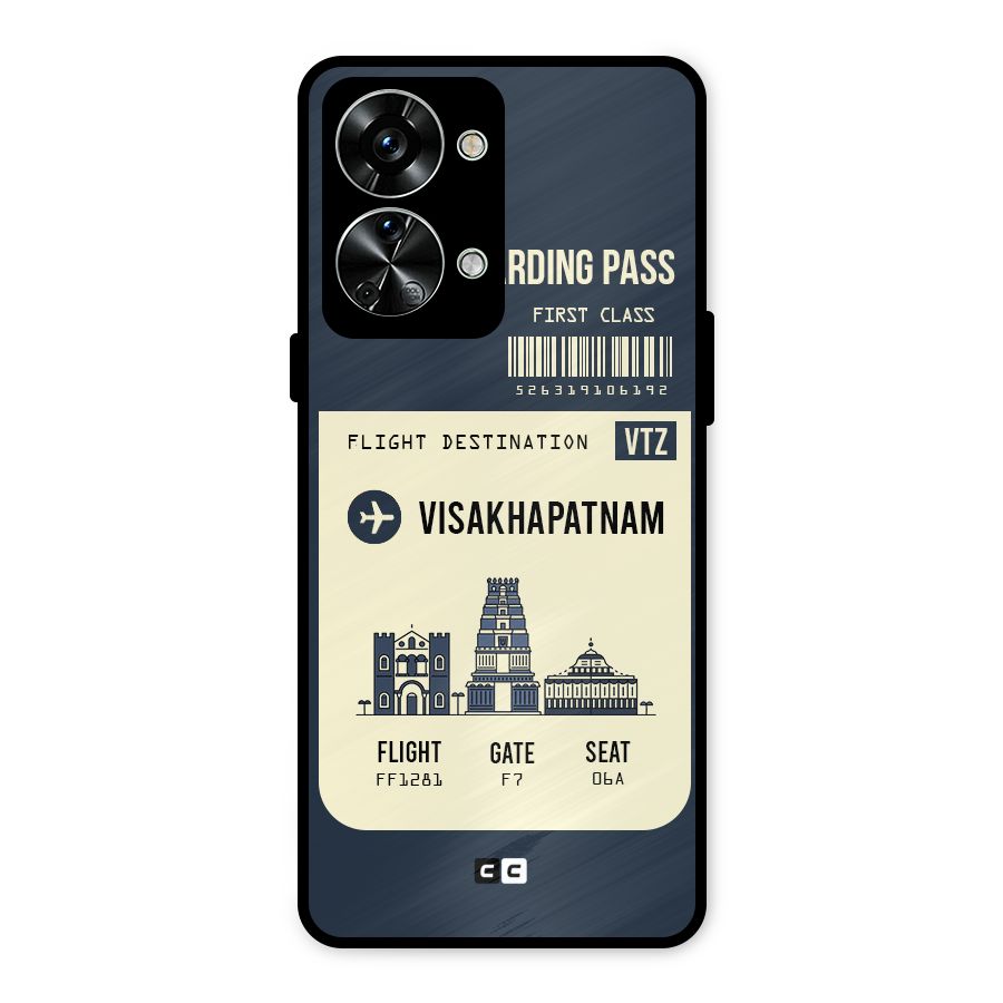 Vishakapatnam Boarding Pass Metal Back Case for OnePlus Nord 2T