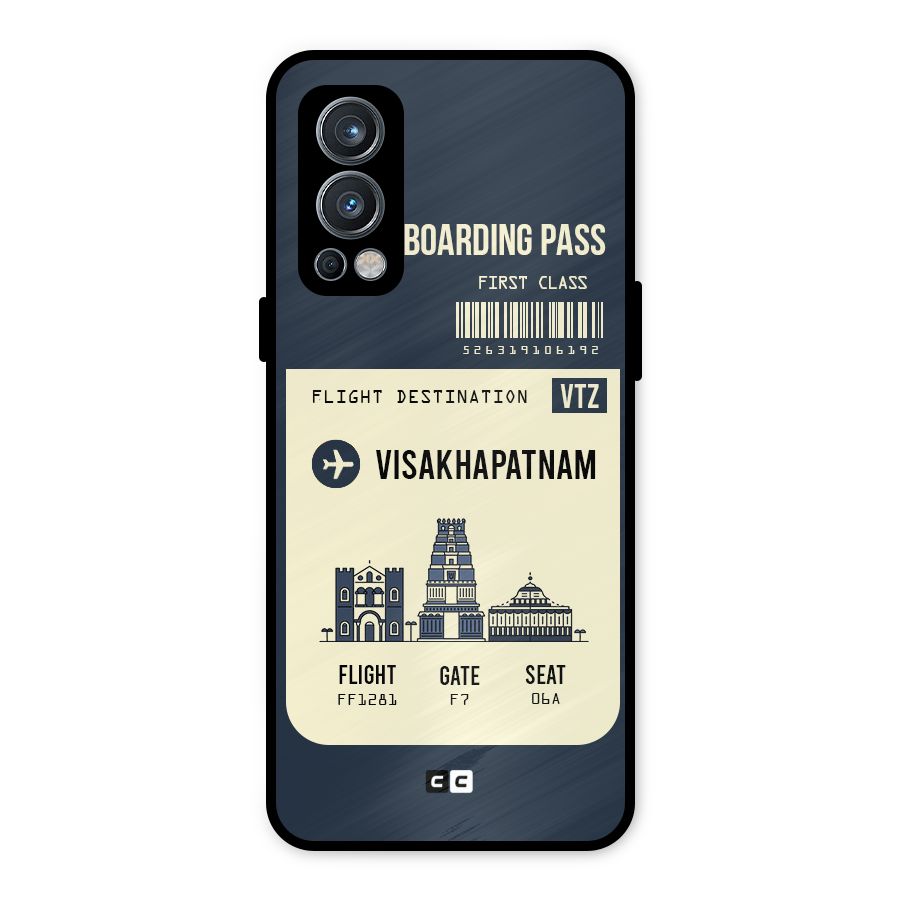 Vishakapatnam Boarding Pass Metal Back Case for OnePlus Nord 2 5G