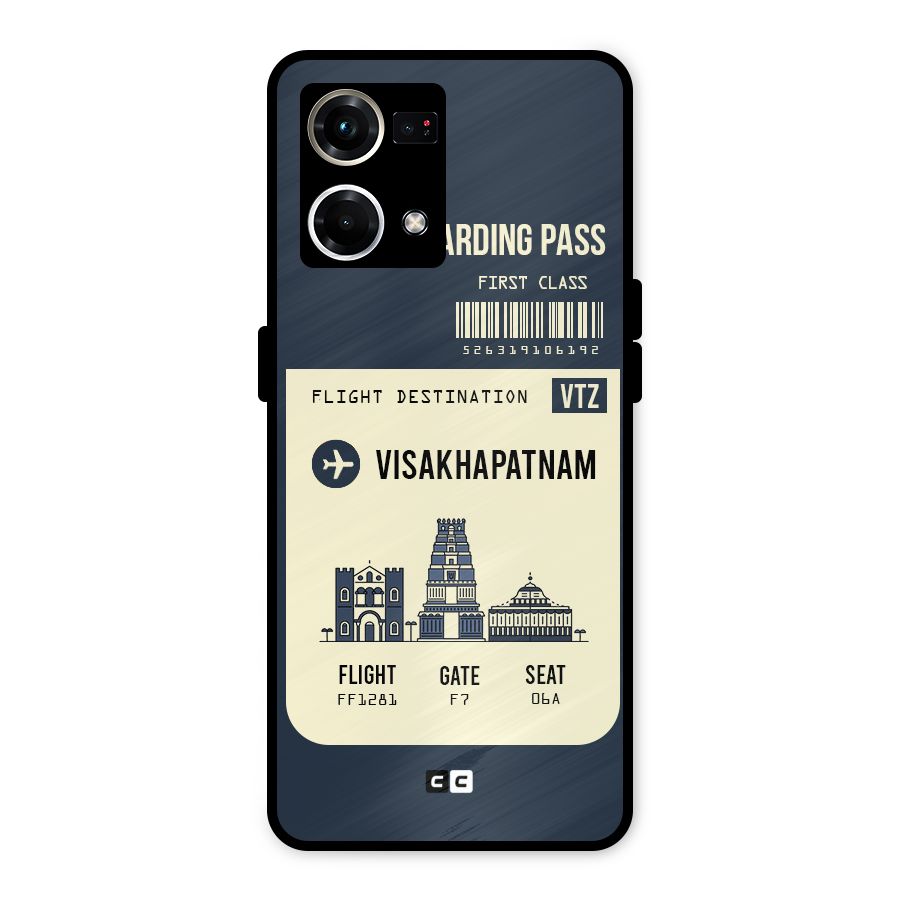 Vishakapatnam Boarding Pass Metal Back Case for Oppo F21 Pro 4G