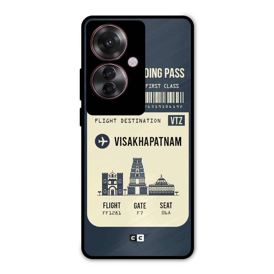 Vishakapatnam Boarding Pass Metal Back Case for Oppo F25 Pro