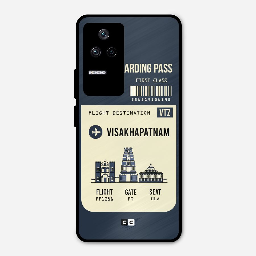 Vishakapatnam Boarding Pass Metal Back Case for Poco F4 5G