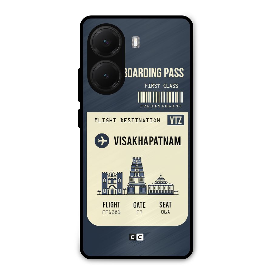 Vishakapatnam Boarding Pass Metal Back Case for Poco X7 Pro