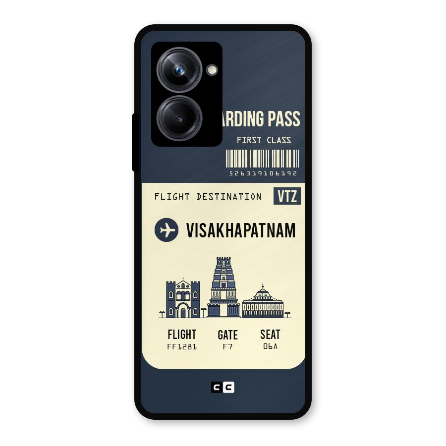Vishakapatnam Boarding Pass Metal Back Case for Realme 10 Pro