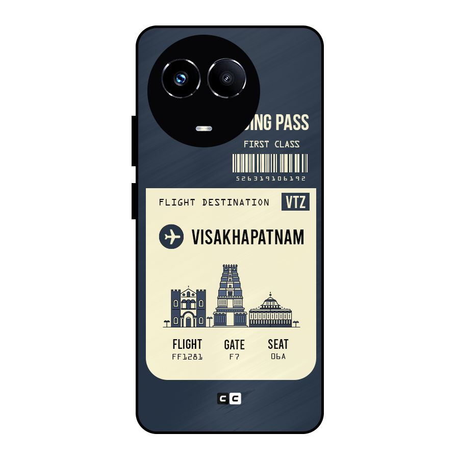 Vishakapatnam Boarding Pass Metal Back Case for Realme 11 5G