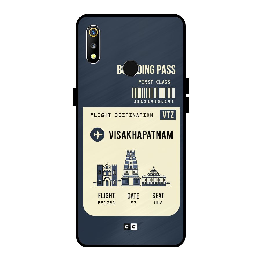 Vishakapatnam Boarding Pass Metal Back Case for Realme 3i