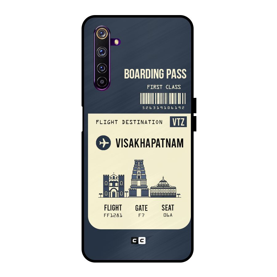 Vishakapatnam Boarding Pass Metal Back Case for Realme 6 Pro