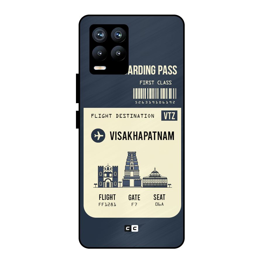 Vishakapatnam Boarding Pass Metal Back Case for Realme 8 Pro