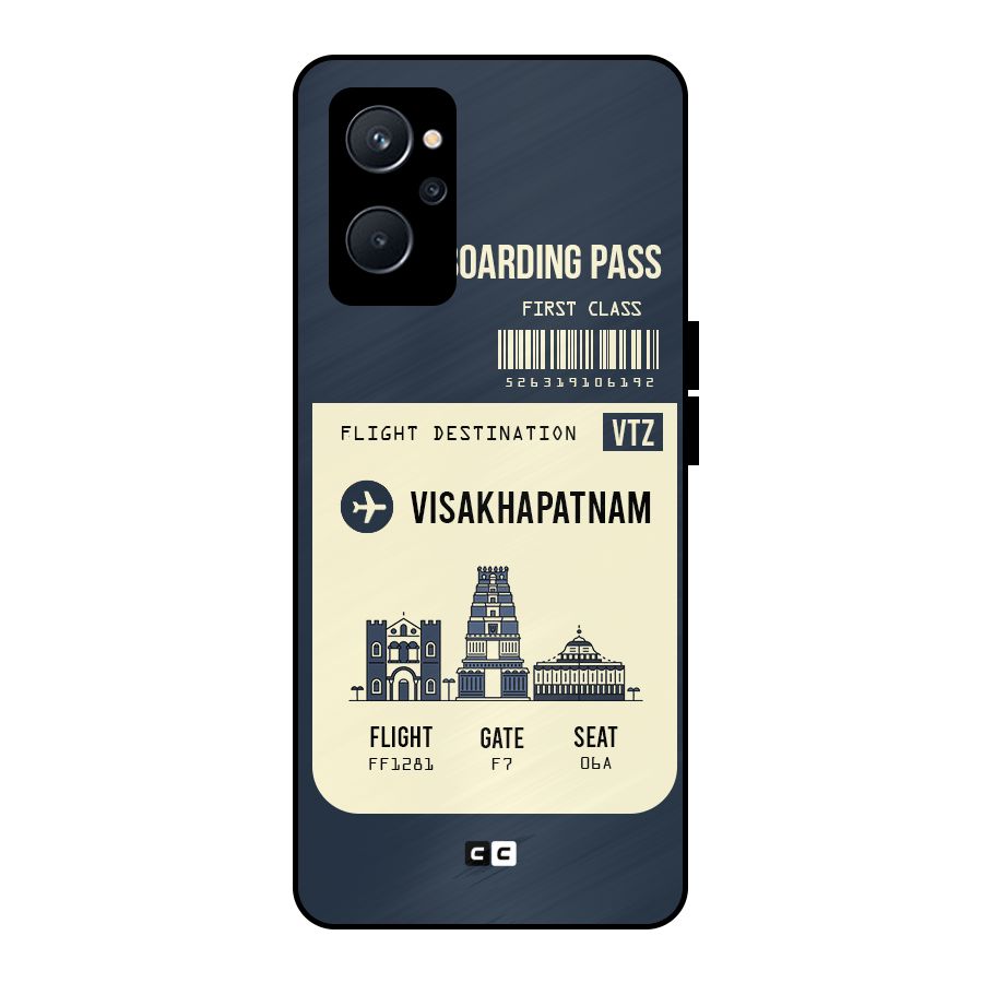Vishakapatnam Boarding Pass Metal Back Case for Realme 9i 5G