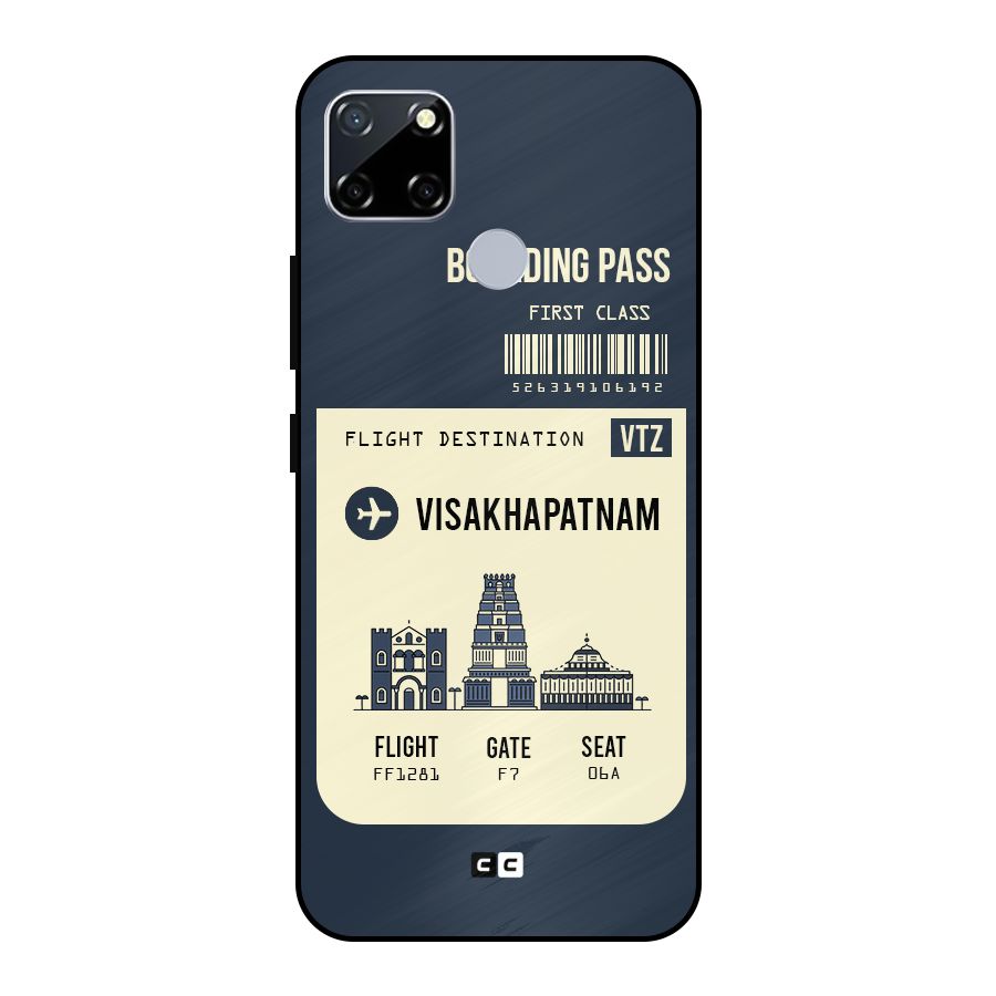 Vishakapatnam Boarding Pass Metal Back Case for Realme Narzo 20