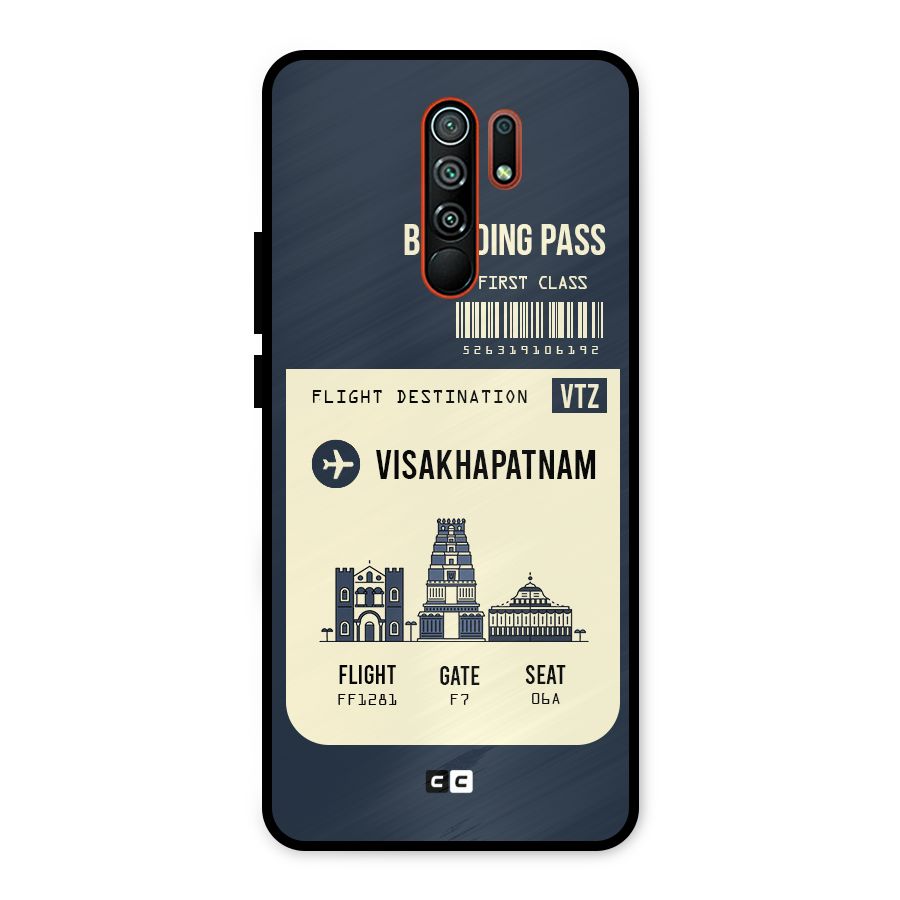 Vishakapatnam Boarding Pass Metal Back Case for Redmi 9 Prime