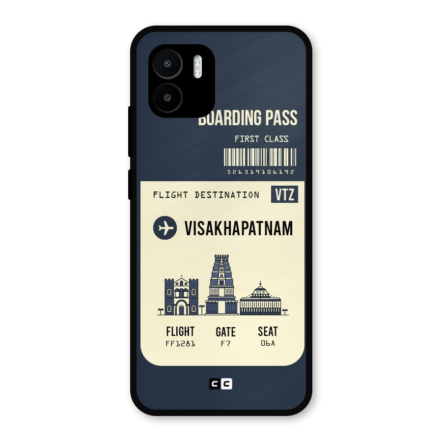 Vishakapatnam Boarding Pass Metal Back Case for Redmi A2