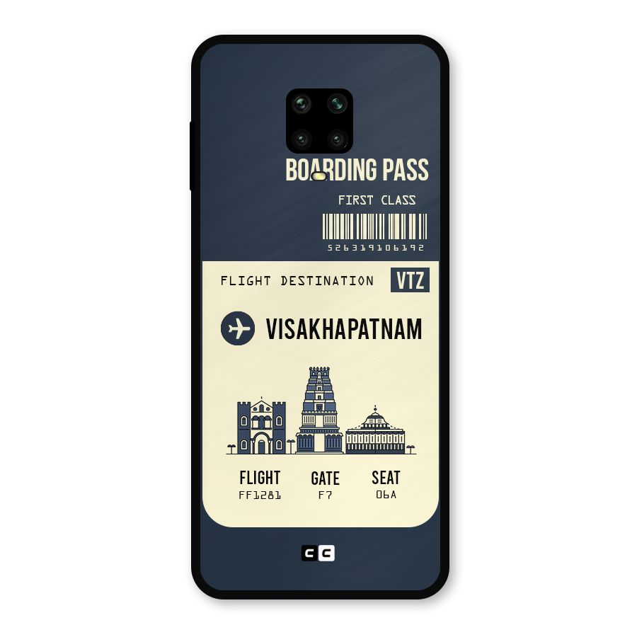 Vishakapatnam Boarding Pass Metal Back Case for Redmi Note 10 Lite