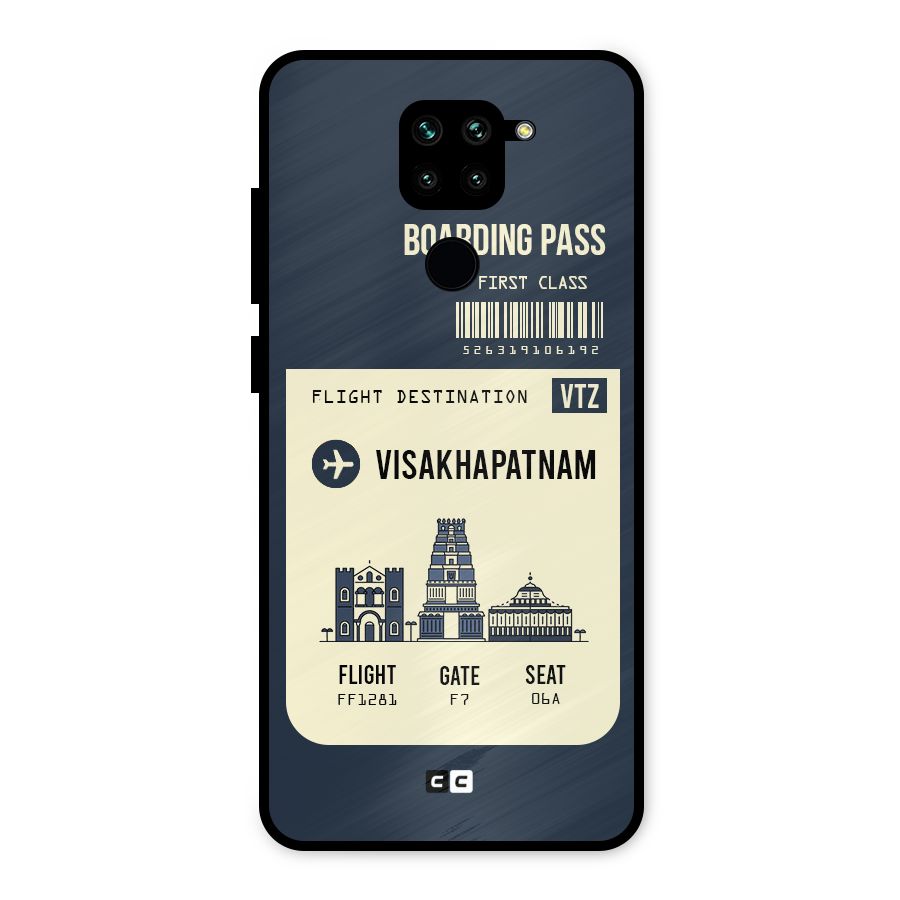 Vishakapatnam Boarding Pass Metal Back Case for Redmi Note 9