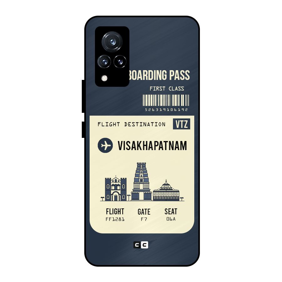 Vishakapatnam Boarding Pass Metal Back Case for Vivo V21 5G