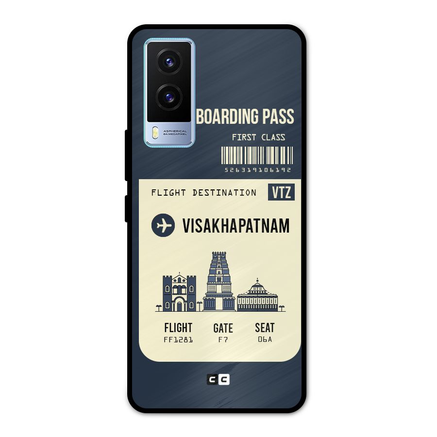 Vishakapatnam Boarding Pass Metal Back Case for Vivo V21e 5G