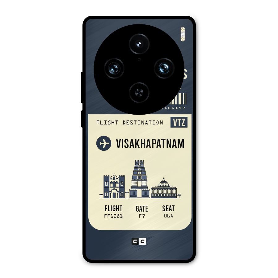 Vishakapatnam Boarding Pass Metal Back Case for Vivo X100 Pro