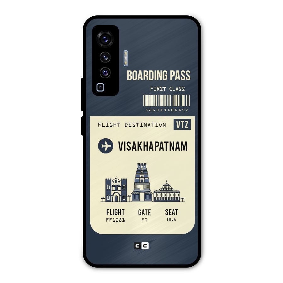 Vishakapatnam Boarding Pass Metal Back Case for Vivo X50