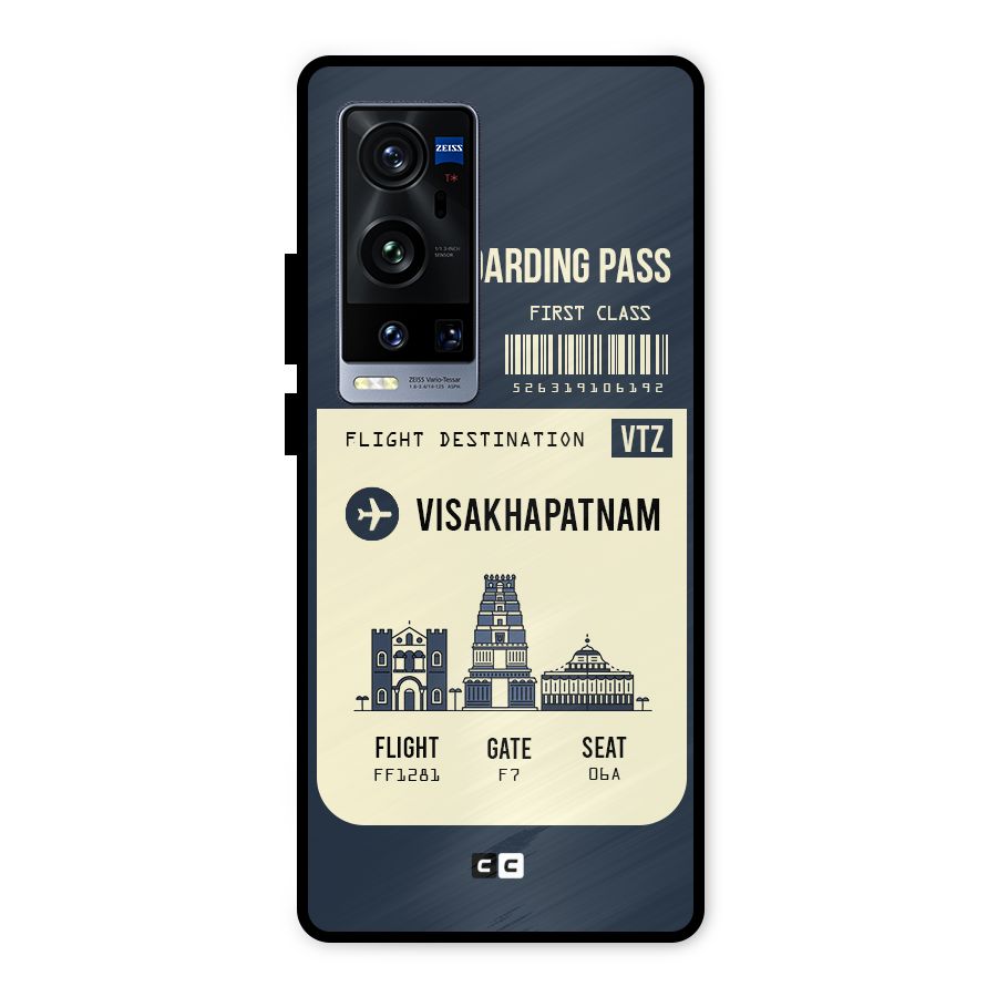 Vishakapatnam Boarding Pass Metal Back Case for Vivo X60 Pro Plus
