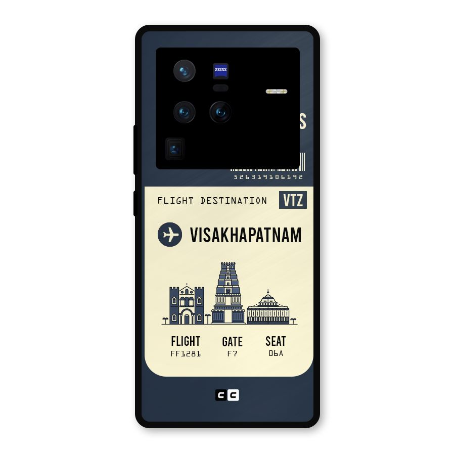 Vishakapatnam Boarding Pass Metal Back Case for Vivo X80 Pro