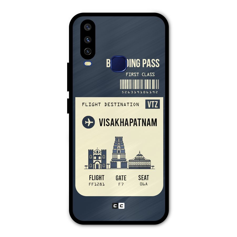 Vishakapatnam Boarding Pass Metal Back Case for Vivo Y12