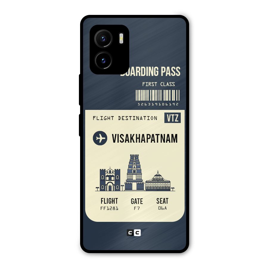 Vishakapatnam Boarding Pass Metal Back Case for Vivo Y15s