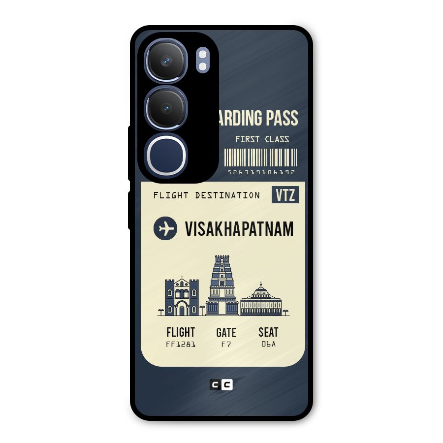Vishakapatnam Boarding Pass Metal Back Case for Vivo Y29
