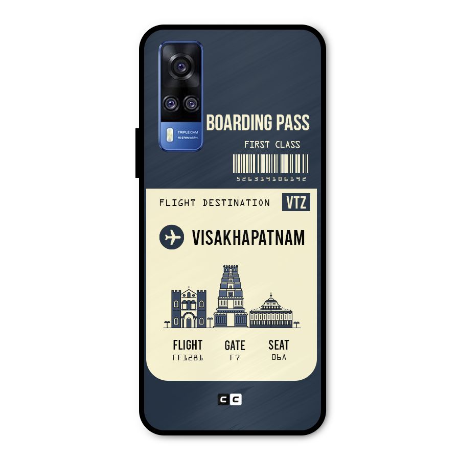Vishakapatnam Boarding Pass Metal Back Case for Vivo Y31